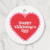 Red Heart Valentijnsdag Bedankjes Labels (Voorkant)