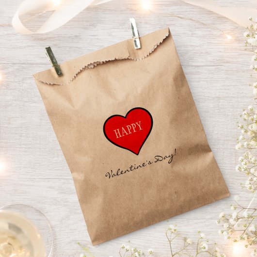 Red Heart Valentijnsdag Bedankzakje (Geknipt)