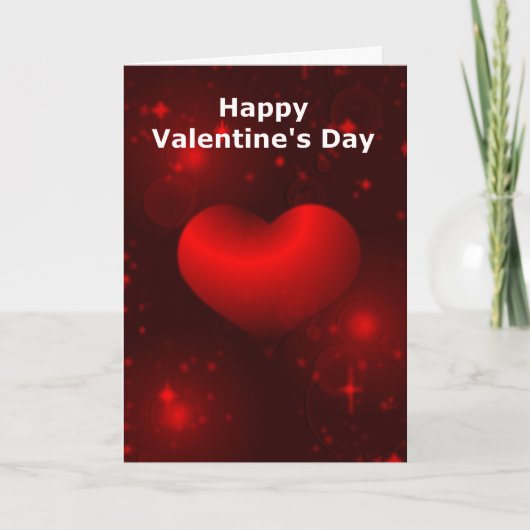 Red Heart Valentijnsdag Card Feestdagen Kaart (Voorkant)