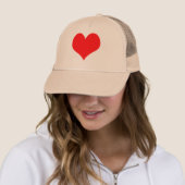 Red Heart Valentijnsdag Design Trucker Pet (In situ)