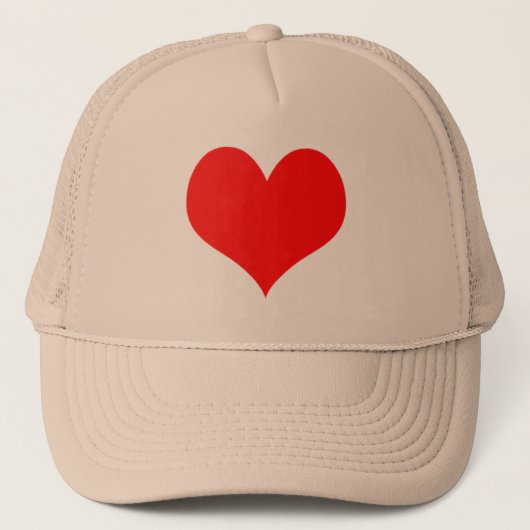 Red Heart Valentijnsdag Design Trucker Pet (Voorkant)