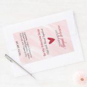 Red Heart Valentijnsdag Handmade Artisan Soap Rechthoekige Sticker (Envelop)