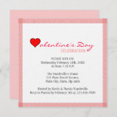 Red Heart Valentijnsdag Kaart (Voorkant / Achterkant)