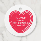 Red Heart Valentijnsdag Little Sweet Treat Bedankjes Labels (Voorkant)