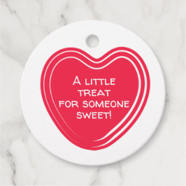 Red Heart Valentijnsdag Little Sweet Treat Bedankjes Labels