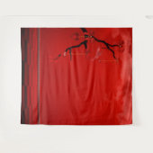 Red Heart Valentijnsdag Photo BackdropTapestry Wandkleed (Voorkant (horizontaal))