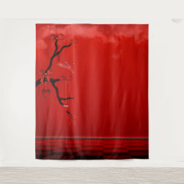 Red Heart Valentijnsdag Photo BackdropTapestry Wandkleed