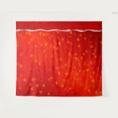 Red Heart Valentijnsdag Photo BackdropTapestry Wandkleed (Voorkant (horizontaal))