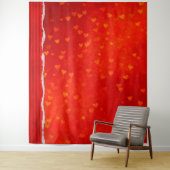 Red Heart Valentijnsdag Photo BackdropTapestry Wandkleed (In situ)