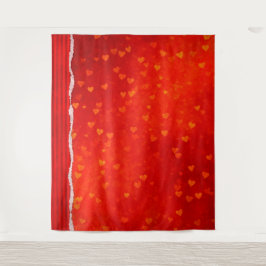 Red Heart Valentijnsdag Photo BackdropTapestry Wandkleed