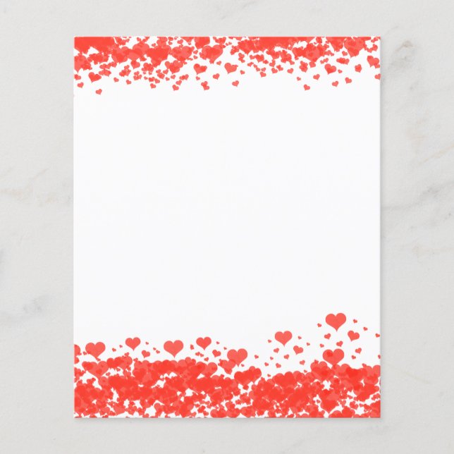 Red Heart Valentijnsdag Scrapbook Paper (Voorkant)