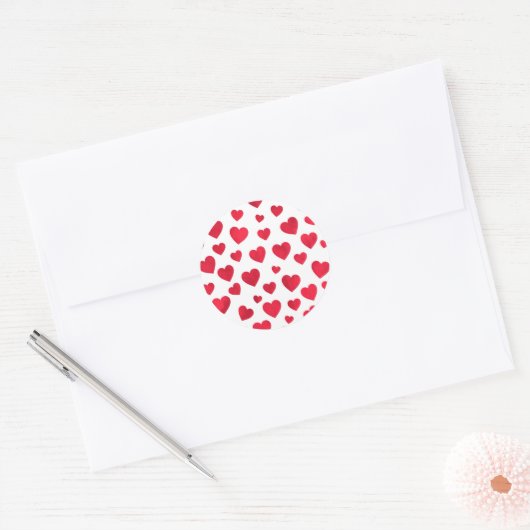 Red Heart Valentijnsdag Sticker (Envelop)