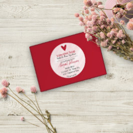 Red Heart Valentijnsdag Zelfgemaakte handgemaakte  Ronde Sticker