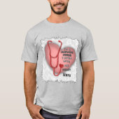 Red Heart Verloskundige Verpleegkundige T-shirt (Voorkant)