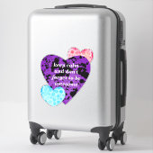 Red heart vibrant red love sticker (Koffer)