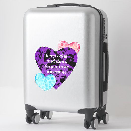 Red heart vibrant red love sticker (Koffer)