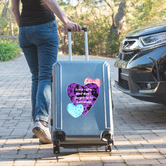 Red heart vibrant red love sticker (Koffer Insitu)