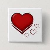 Red Heart Vierkante Button 5,1 Cm (Voorkant)