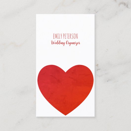 Red Heart Visitekaartje (Voorkant)
