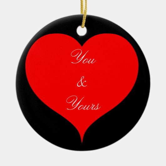 Red Heart voor ever je Valentijn Thunder_Cove Keramisch Ornament (Voorkant)