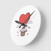 Red Heart Wall Clock – Valentine’s Day Home Decor Ronde Klok (Hoek)