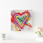 Red Heart Wall klok (Huis)