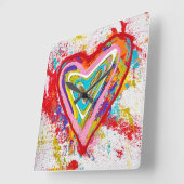 Red Heart Wall klok (Hoek)