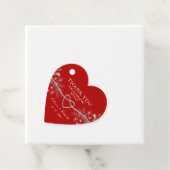 Red Heart Wedding Bedankjes Labels (In situ)