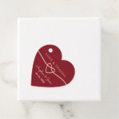 Red Heart Wedding Dank u Bedankjes Labels (In situ)