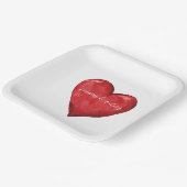 Red Heart Wedding Papieren Bordje (Gebogen)