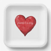 Red Heart Wedding Papieren Bordje (Voorkant)