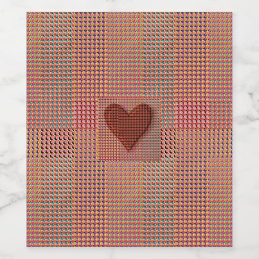 Red Heart Wijn Etiket (Enkel label)