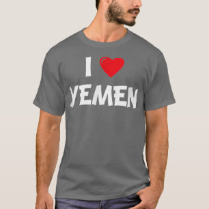 Red Heart Women Men Holiday I Love Yemen T-shirt