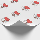 Red Heart Wrapping Paper – Romantic Valentine’s Gi Cadeaupapier (Hoek)