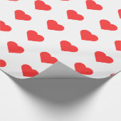 Red Heart Wrapping Paper - Romantische cadeauverpa Cadeaupapier (Hoek)