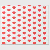 Red Heart Wrapping Paper - Romantische cadeauverpa Cadeaupapier (Vlak)