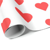 Red Heart Wrapping Paper - Romantische cadeauverpa Cadeaupapier (Rol Hoek)