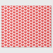Red Heart Wrapping Paper - Romantische cadeauverpa Cadeaupapier (Vlak)