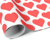 Red Heart Wrapping Paper - Romantische cadeauverpa Cadeaupapier (Rol Hoek)