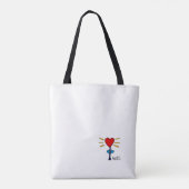 Red HeartFlower Shopping Tas (Achterkant)