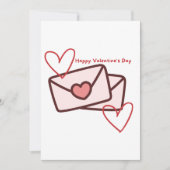 Red Hearth Happy Valentine's Day Kaart (Voorkant)