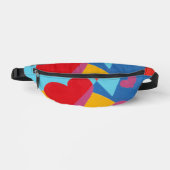 Red Hearts Abstract Fanny Pack Heuptasje (Voorkant)