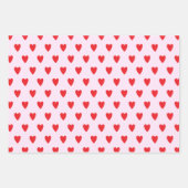 Red Hearts Abstract hand getekend Boho Style Patro Inpakpapier Vel (Voorkant)