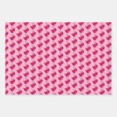 Red Hearts Abstract hand getekend Boho Style Patro Inpakpapier Vel (Voorkant 3)