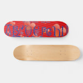 Red Hearts Alphabet Skateboard (Horizontaal)