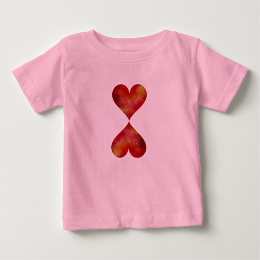 Red Hearts Baby Tutu Bodysuit, roze (Voorkant)