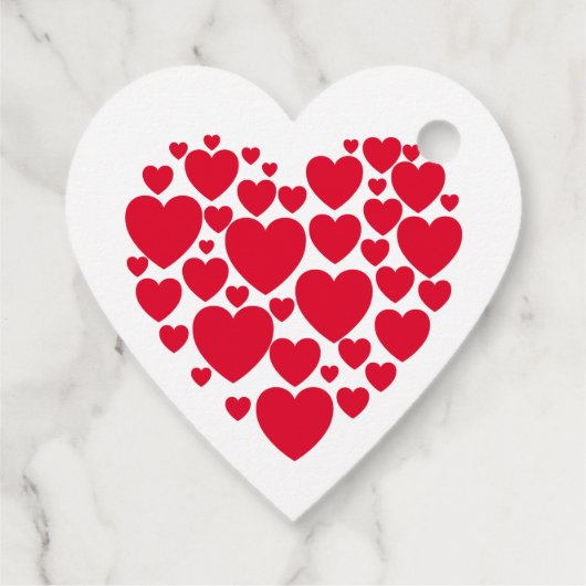 Red hearts bedankjes labels (Achterkant)