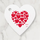 Red hearts bedankjes labels (Voorkant)