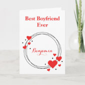 Red Hearts beste vriend ooit Valentijnsdag Feestdagen Kaart (Voorkant)