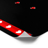 Red Hearts Bow Tie Suspenders Valentines Day Costu Poster (Hoek)